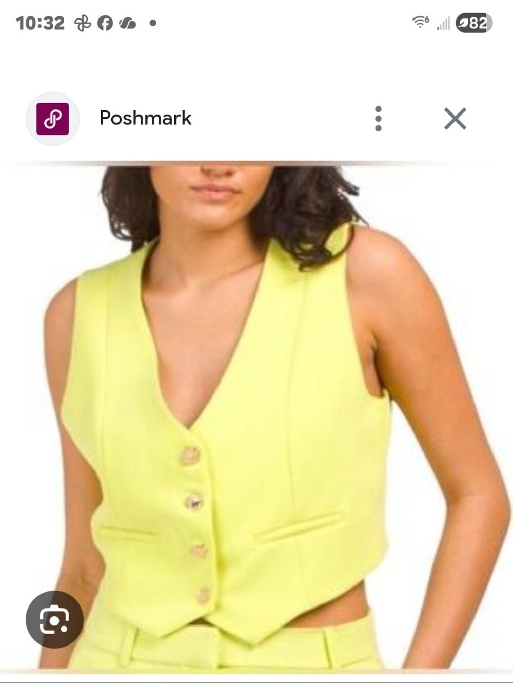 Christian Lacriox Lime Green Tailored Vest with Gold Buttons. NWOT. Sz Meduim